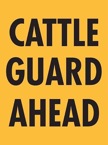 Retro Vintage 8"x12" Sign - Cattle Guard Ahead, Wall Decor Plaque For Home Bar Pub Kitchen Restaurant