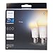 Produktbild Philips Hue White Ambiance E27 LED Glühbirne, 800lm, warm- bis kühlweiß, dimmbar, steuerbar via App, kompatibel mit Amazon Alexa (Echo, Echo Dot), 2er Pack, alte Generation