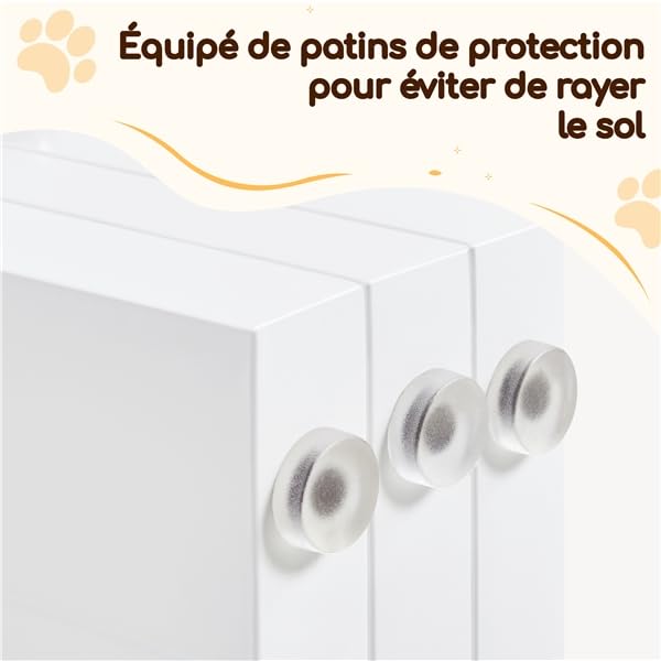 Yaheetech Barrière de sécurité Autoportant sans Perçage 151,5×90,5cm Pliant | Barrière en Bois Intérieur, Parc pour Chien Pliable, Clôture pour chien, chiot et autres animaux de compagnie avec les patins