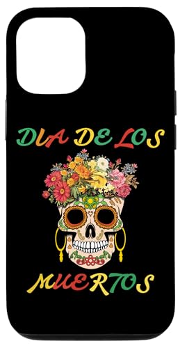 Carcasa para iPhone 14 Día de los Muertos Día de Muertos México Halloween Floral