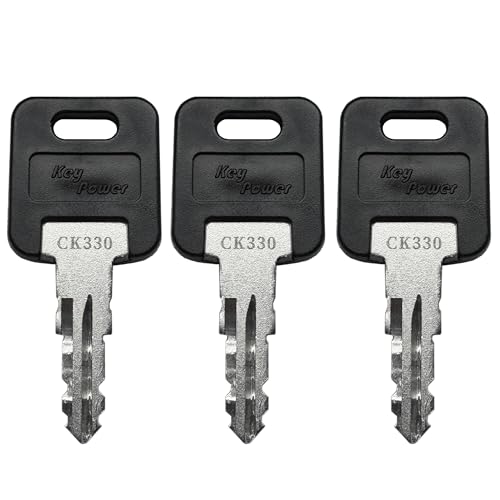 Image of (3) KeyPower CK330 RV Keys for Kencon Baggage Door, RVs Camper Travel Trailer Motorhome