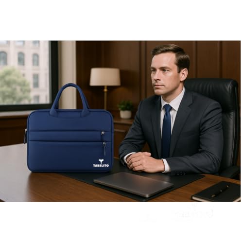 Image of Tabelito Basic Laptop Bag Sleeve Case Cover Pouch for 13 Inch Laptop Apple /Dell /Lenovo /Asus /Hp /Samsung /Mi /MacBook /Ultrabook /Thinkpad /Ideapad /Surfacepro (Blue)