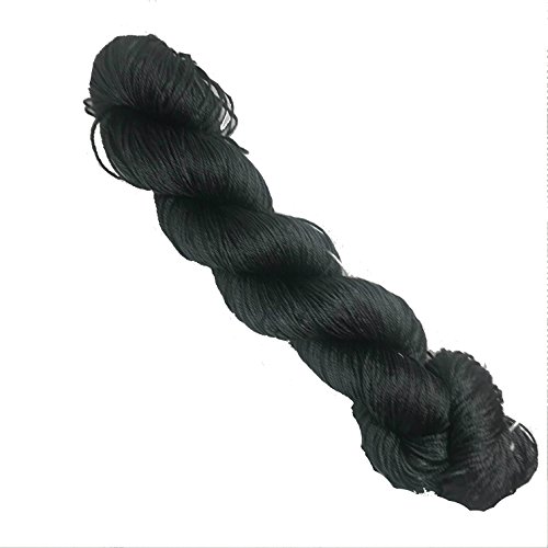 Knitsilk 3 Ply Mulberry Silk Yarn Solid Colors, 50 Grams, 260 Yards, Great For Knitting, Crochet, Weaving, Tapestry (Black) #TOP1