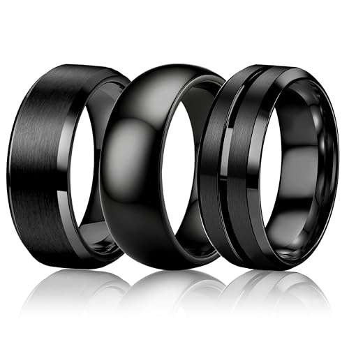 Cool Bague de Fiançailles au Style Urbain Anneau Confort Fit pour le Quotidien Actif