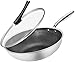 wok Casserole poêle à cuisson cuisson pot soupe en acier inoxydable wok casserole sans huile sans huile non revêtu wok poêle pot de cuisine poêle poêle