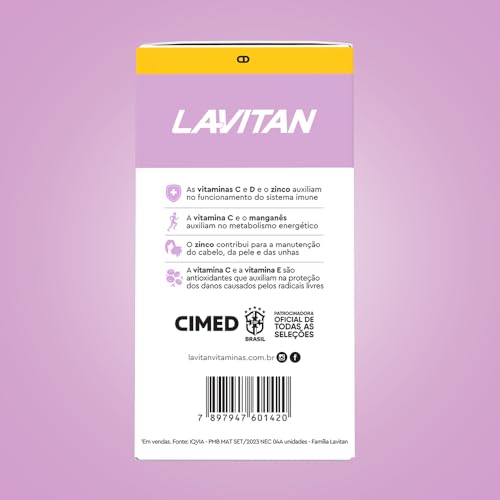 Multivitamínico Lavitan 50+ Mulher Com 60 Comprimidos