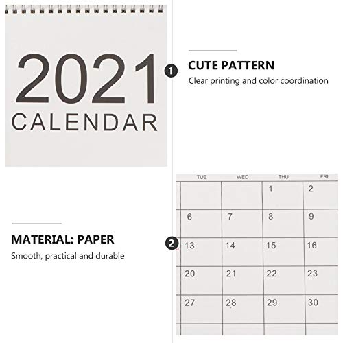 VALICLUD 2021 Calendário De Pé Decoração Da Mesa Do Professor Calendário Flip Em Pé Presente De Ano