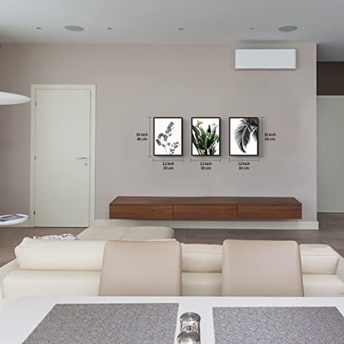 Shine Shone Art Framed Botanical Plant Prints Canvas Wall Art Home Decor Artwork Painting Flowers And Leaf Picture Ready To Hang (Plant_E, 12"X16"X3Pcs) #TOP5