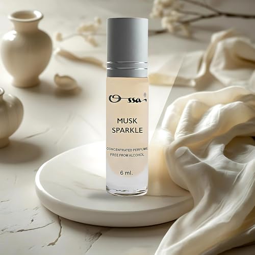 Image of Ossa Musk Sparkle Concentrated Perfume 6ml | Alcohol Free Roll On Attar For Men And Women | Premium Long Lasting Unisex Fragrance With Bergamot, Jasmine & Vetiver | Comprehensive All-Day Scent