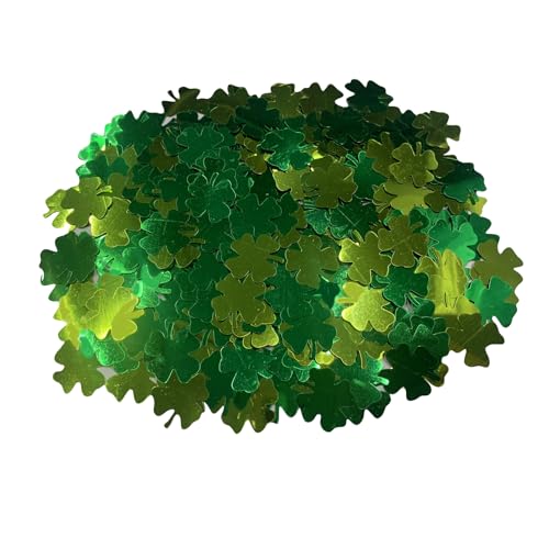 LIANRISES Konfetti St Patricks Day Streudeko Geburtstag Confetti Konfetti Grün für Party DIY Hochzeit Geburtstag Glückliches Geschenk Grün Vier Blätter Gras 15g