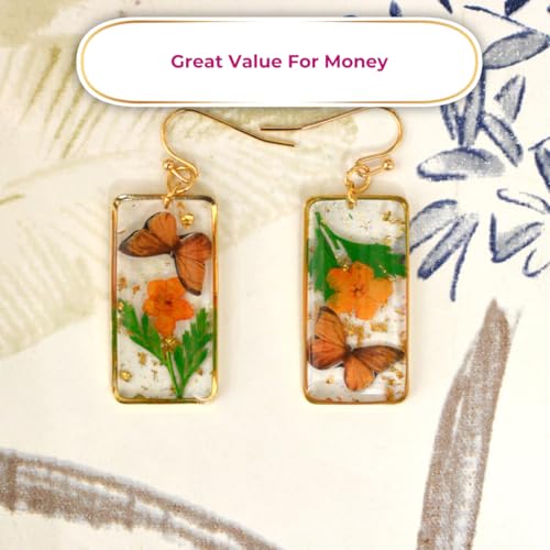 Image of Oytra Resin Art Kit with Moulds and Tools Dried Flowers for Jewellery Making Materials DIY Floral Earrings Silicone Mold Craft Supplies for Beginners
