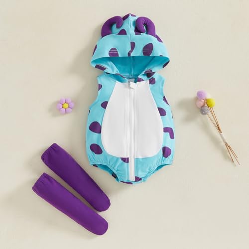 Baby Halloween Costumes Bee/Pumpkin/Ghost Costume Zipper Hooded Sleeveless Romper Stockings Infant Halloween Clothes3
