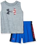 Under Armour Boys' Little UA Americana ICON Twist Set, Moderate Gray, 4