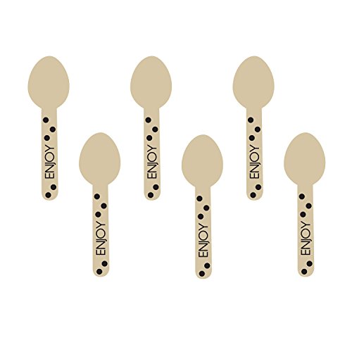 Preisvergleich Produktbild Amscan International 437002 Schwarze Mini-Holzlöffel