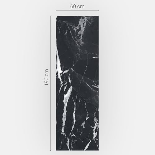 Pegatinas de nevera 60x190 cm con diseño de mármol elegante y vinilo autoadhesivo resistente 5