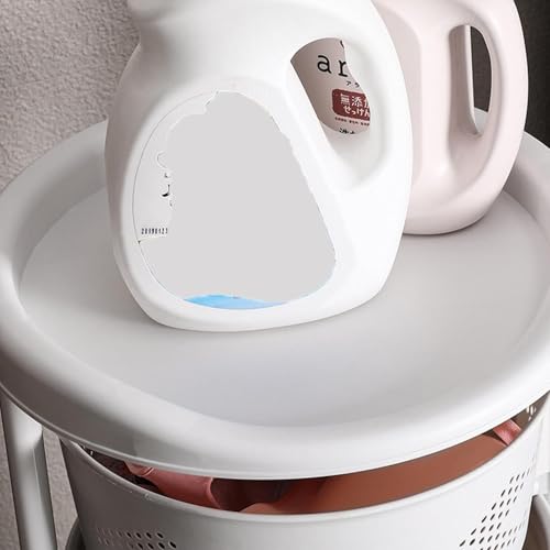 Cesta multicapa para frutas con estantes giratorios y ruedas para optimizar espacio 6