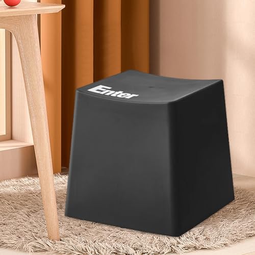 Table de chevet ou appartement petit espace tabouret noir