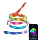 Satco Starfish S11263 WiFi Smart LED 6 Foot Color Changing Indoor Tape Light Strip, Works with Siri, Alexa, Google Assistant, SmartThings, 20 Watt, 120 Volt, 1600 Lumens