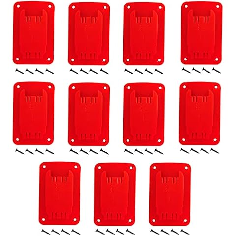 UOSXVC 10Packs Tool Holders for Dewalt 20V Drill Mount Fit for Milwaukee M18 Tools (Red) Cover