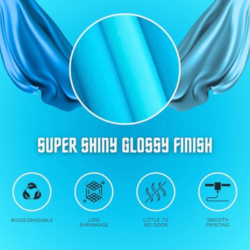 Image of Cookiecad PLA Filament 1.75mm 1kg Rainbow Multicolor 3D Printer Filament - Blue Ombre PLA