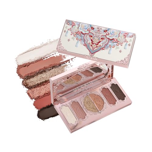 Flower Knows Butterfly Cloud Collar Embossed Six-Color Makeup Palette,Beige Face