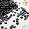 PMLAND Acrylic Mini Flat Marbles, Pebbles, Beads 3500+ Pcs 6 mm in Diameter for Vase Fillers, Brush Holder, Party Table Scatter, Wedding, Decoration, Crafts - Black #3