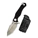 KUBEY KU230 Fixed Blade Tactical Knife with Kydex Sheath Razor Sharp D2 Blade and Non Slip G10 Handle for Outdoor Survival Self Defense and Everyday Carry (Stonewash)