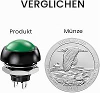 Gebildet 12Stücke 12mm Wasserdicht Momentan Druckknopf, SPST EIN-AUS AC 3V-5V-9V-12V-24V-230V/3A, Mini-Rund Drücken Taster für Autotrompete, PC, Tischlampe, Haustürklingel – Ansicht 5