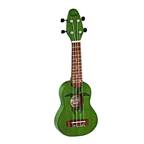 Ortega Guitars, Ukelele de 4 cuerdas, derecha, verde bosque, sopranino (K1-GR)