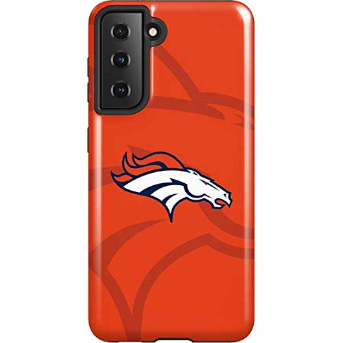 Skinit Pro Phone Case Compatible with Galaxy S21 5G - Officially Licensed NFL Denver Broncos Double Vision Design