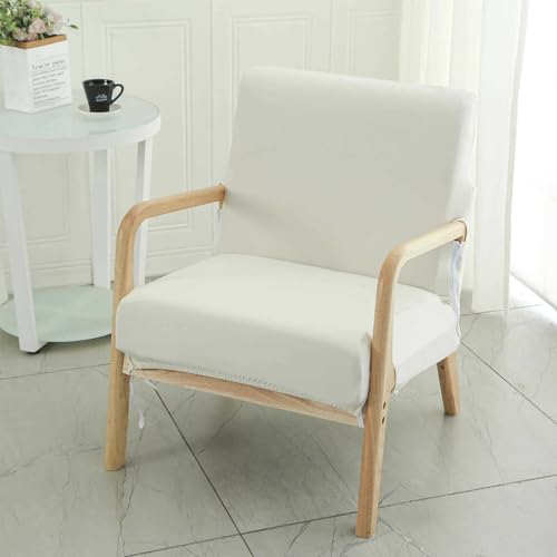 Fansu Funda para Sillon Relax con Respaldo y Brazo, Elastica y Antideslizante Cubre Butaca para Salón, Protector de Sofá 1 Plaza con Cremallera (Beige)