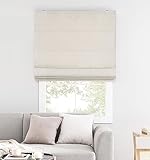 SHECUTE Roman Shades for Windows Cordless, Fabric Roman Window Shades for Bedroom, Living Room and H