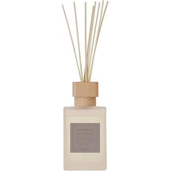 mercyu MRU-78 Reed Diffuser, 16.9 fl oz 500 ml, Cherry Blossom, Stick Included, 6 Months, Long Lasting, Soap Scent, Stylish, Interior, Room Fragrance, Large Capacity