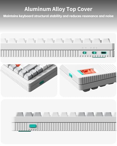Image of NuPhy Halo V2 IO Wireless Mechanical Keyboard with PBT Keycaps,Hot Swappable Custom Gaming Keyboard,Aluminum Alloy Frame,RGB Backlit,Gasket Structure,BT5.0 /USB-C /2.4GHz Low Latency Office Keyboards