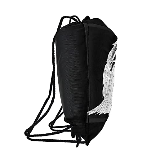 LOGOVISION Corpse Bride Logo And Silhouette Drawstring Backpack Sports Bag Sackpack 17" x 13", Perfect for Gym, Yoga or Practice2