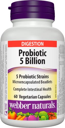 Webber Naturals Complete Probiotic, Multi Strain, 5 billion active cells, 60 capsules