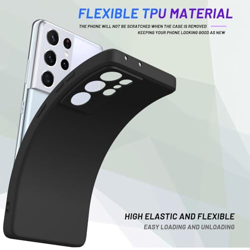 Image of for Samsung Galaxy S21 Ultra Case Black, Scratch Resistant with Soft Touch, Slim Thin Phone Cover for Samsung Galaxy S21 Ultra