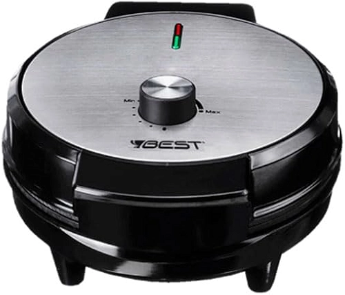 Maquina Waffles Elétrica Antiaderente Crepeira Omeleteira Inox Profissional Best INOX 1000W 127V