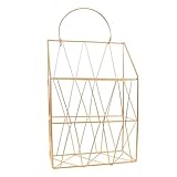 Simplifica la organización del hogar: con este revistero de pared, puede mantener el desorden de la sala de estar al mínimo y hacer que un revistero de pared de metal sea parte de su elegante decoración, estantes de pared para sala de estar, revistero colgante de pared