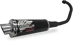 Escapamento Coyote Modelo START Mini-Sport Alumínio - CG 125 Fan 2009 até 2018 / CG 150 Titan/Fan KS/ESi ano 2009/2013 - Preto/Cromado