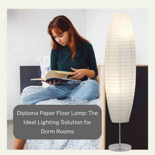 Lightaccents Diploma Paper Floor Lamp Set Of 2 Paper Lamps - Rice Paper Floor Lamps For Living Room Fits In Modern Room Decor 50 Inches Tall (Set Of 2) #TOP6