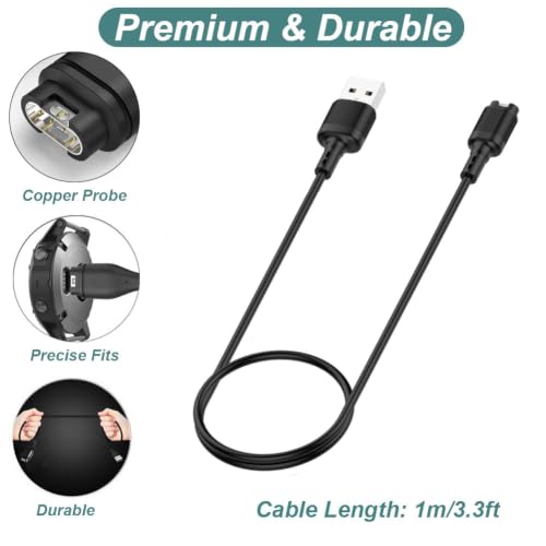 Kissmart USB A Charger Cable for Garmin Watch (2, Black) by Kissmart - Used condition - Image 4