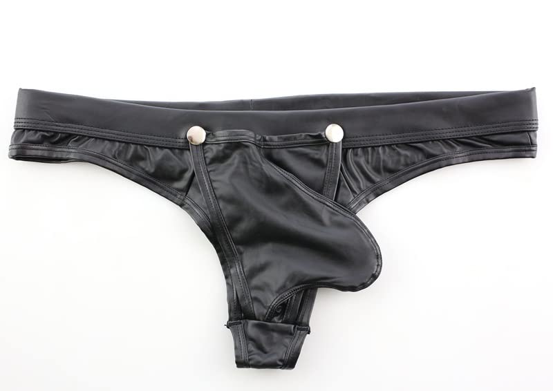 [Bombinate] メンズ セクシー オープン クロッチ 竿出し ぞうさんパンツ Black-M - 画像5