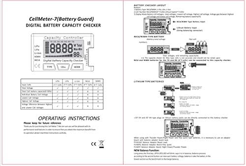 PinBoTronix Digital Battery Capacity Voltage Checker Controller Tester with LCD for LiPo Life, Li-ion NiMH Battery
