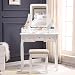 Unihome Vanity Table Small Makeup Table with Mirror and Drawers Bedroom Dressing Table for Women