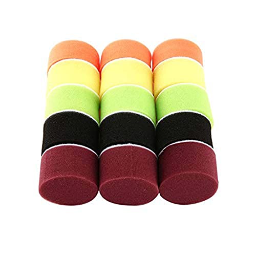 Image of DIY Crafts 3 Kit, Felt Sponge Pad Kit, 18x Mini Buffing Polish Detail Polisher Pads On Rotary Tools,Cordless Drill, Polisher Tool for Tight Area Detailing Po (3 Kit, Felt Sponge Pad Kit)
