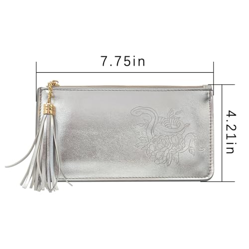 Feng Shui Wealth Wallet Zodiac Snake Women Wallet Silver Money Bag2