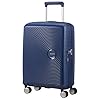 American Tourister Soundbox - Spinner S Expandible Maleta de Cabina, 55 cm, 35.5/41 L, Azul (Midnight Navy)