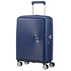 American Tourister Soundbox - Spinner S Expandible Maleta de Cabina, 55 cm, 35.5/41 L, Azul (Midnight Navy)