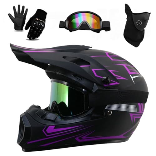 Casque IntéGral de Moto éLectrique Pour Jeunes...
